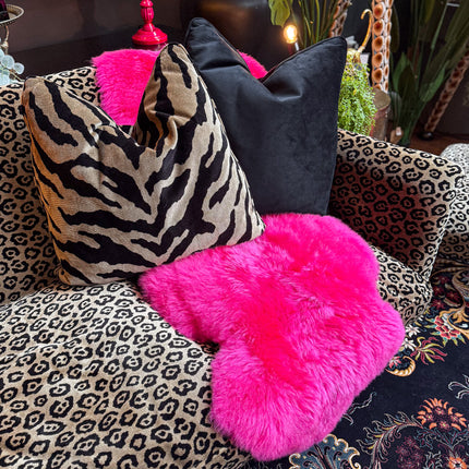 Sheepskin Rug in Pink Cerise - Double