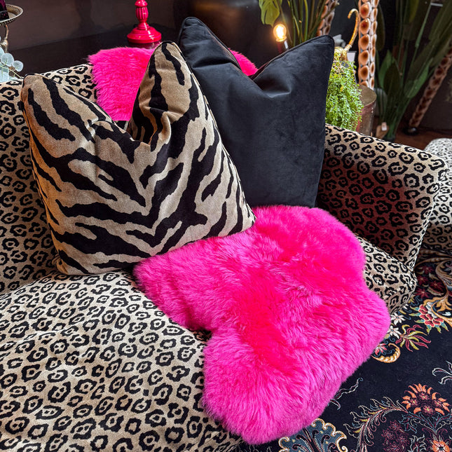 Sheepskin Rug in Pink Cerise - Double