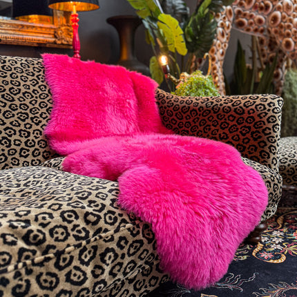 Sheepskin Rug in Pink Cerise - Double