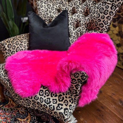Sheepskin Rug in Pink Cerise - Single