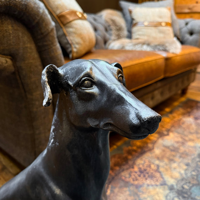 Sitting Greyhound Statue