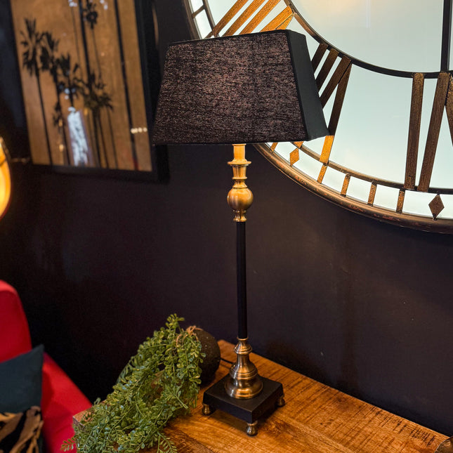 Slim Table Lamp with Black Shade