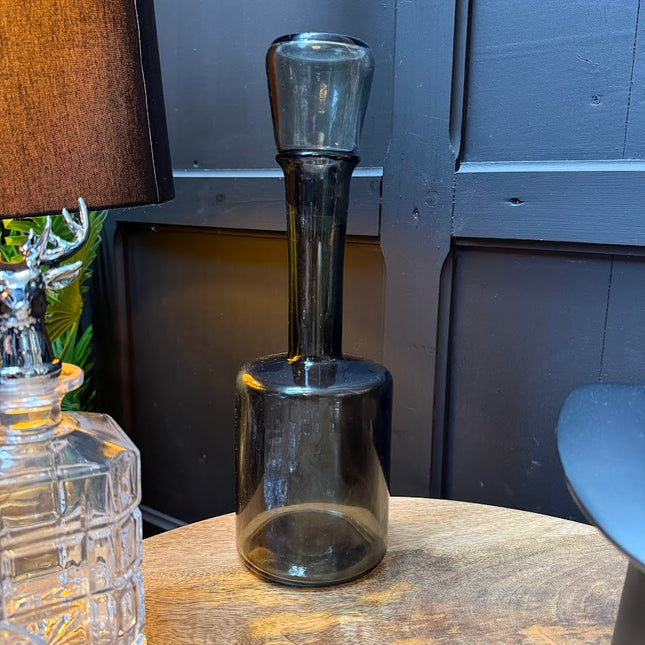 Smoked Grey Glass Bottle