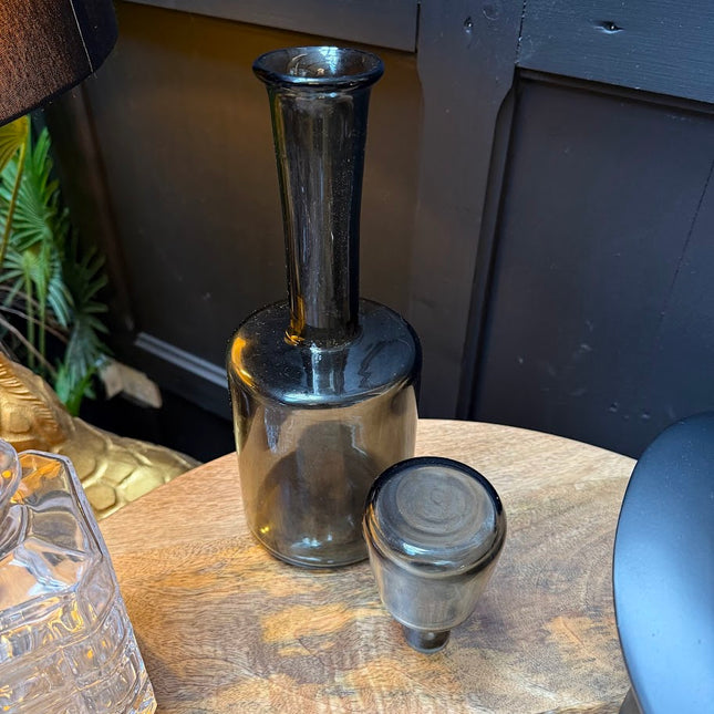 Smoked Grey Glass Bottle