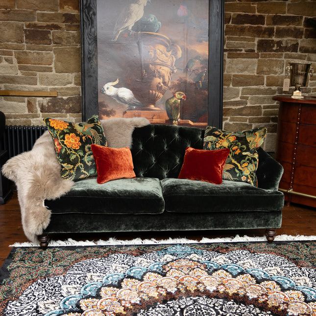 Dalmore Tetrad Midi 3 Seater Chesterfield Sofa in Opium Emerald