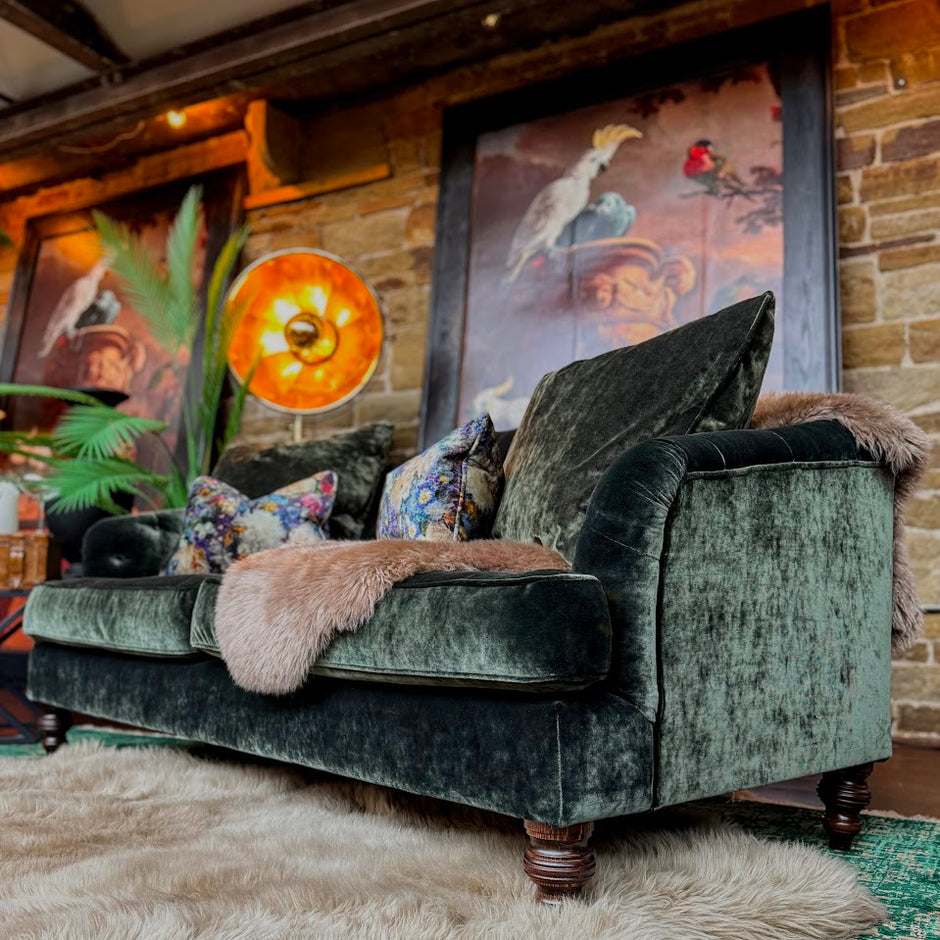 Dalmore by Tetrad in Orchid Velvet – Vintage Sofa