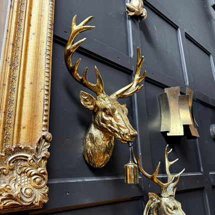 Stag Head Wall Light in Gold Aluminium - Ex Display