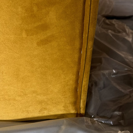 Bugsby 2 Seater Sofa in Plush Mustard Velvet - Ex Display
