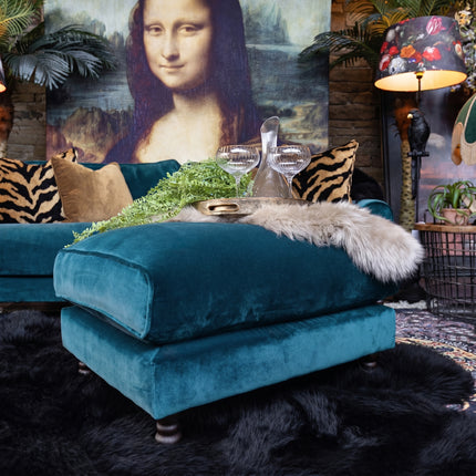 Dopamine Footstool in Opulence Velvet