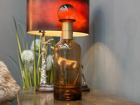 Tall Brown Glass Apothecary Bottle