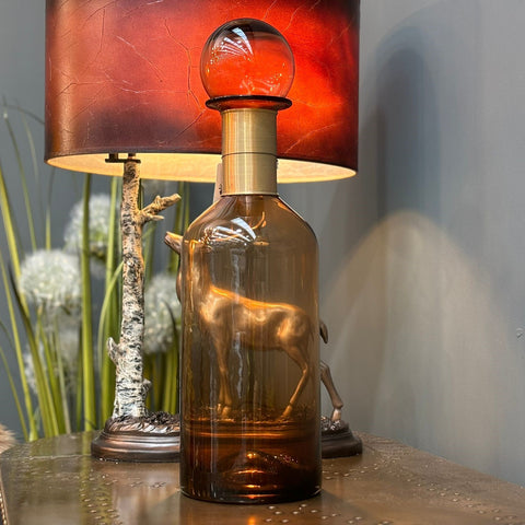 Tall Brown Glass Apothecary Bottle