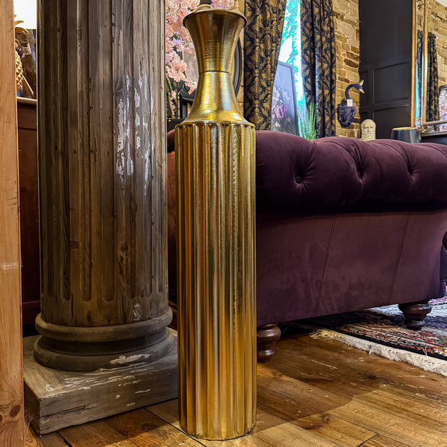 Tall Metal Gold Vase