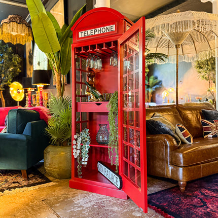 Telephone Box Storage Cabinet Bar - Ex Display