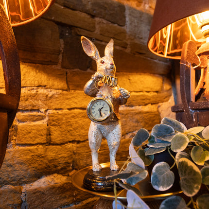 The White Rabbit Standing Clock Figure - Gold