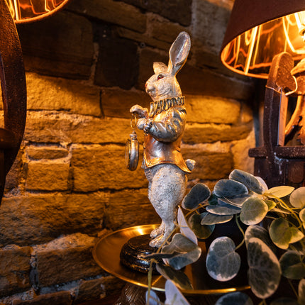 The White Rabbit Standing Clock Figure - Gold