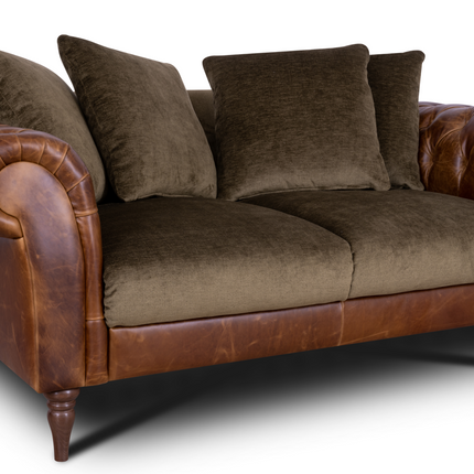 Theodore in Saddle Tan & Derwent Olive Velvet