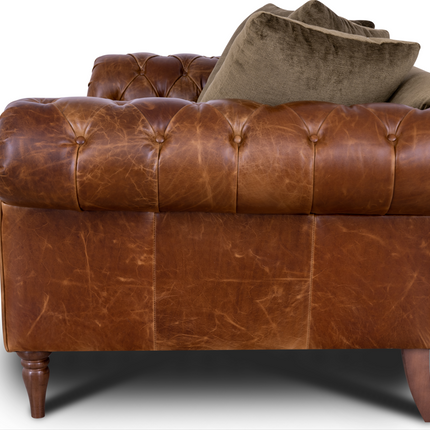 Theodore in Saddle Tan & Derwent Olive Velvet