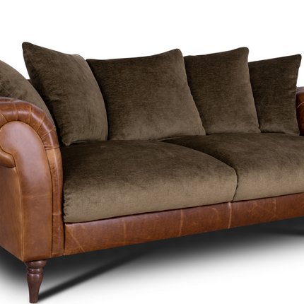 Theodore in Saddle Tan & Derwent Olive Velvet