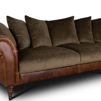 Theodore in Saddle Tan & Derwent Olive Velvet