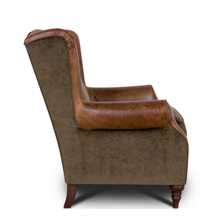 Theodore in Saddle Tan & Derwent Olive Velvet