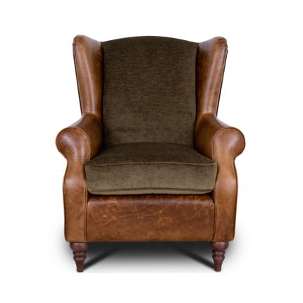 Theodore in Saddle Tan & Derwent Olive Velvet