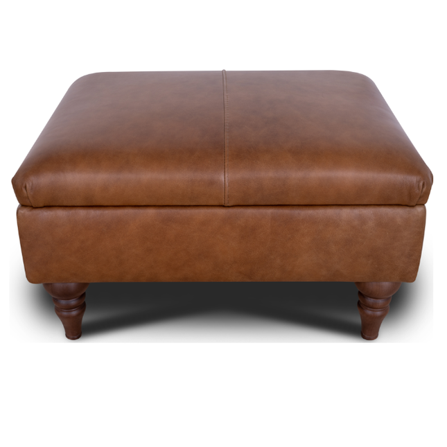 Theodore Footstool in Leather