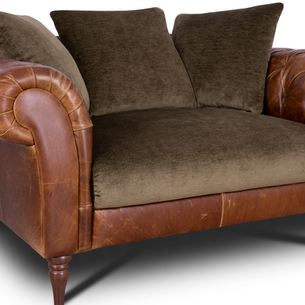 Theodore in Saddle Tan & Derwent Olive Velvet