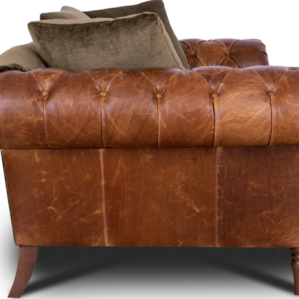 Theodore in Saddle Tan & Derwent Olive Velvet