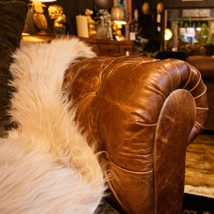 Theodore in Saddle Tan & Derwent Olive Velvet