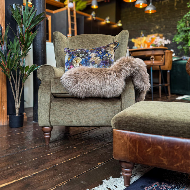 Theodore Wingback Chair in Derwent Velvet