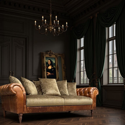 Theodore in Saddle Tan & Derwent Olive Velvet