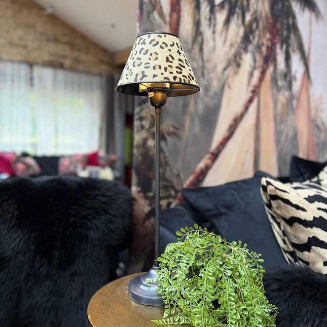 Thin Leopard Shade Table Lamp - Clearance