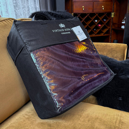 Throw Double Sided Faux Fur in Plum