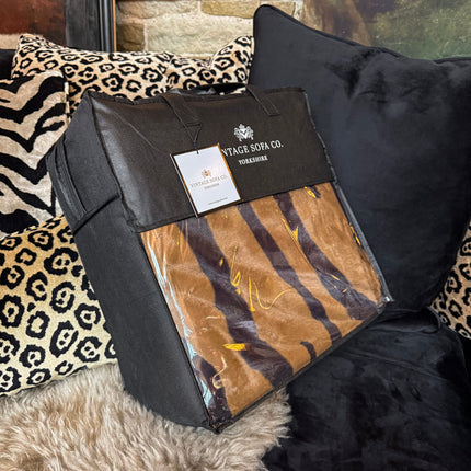 Throw Double Sided Faux Fur in Zebra
