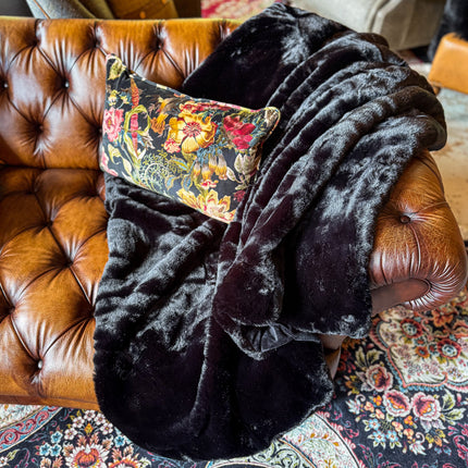 Throw Faux Fur in Jet Black