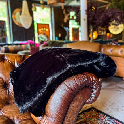 Throw Faux Fur in Jet Black