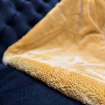 Throw Faux Fur in Mustard