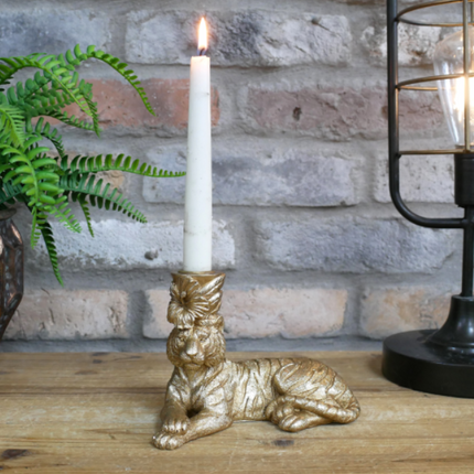 Laying Tiger Candle Holder