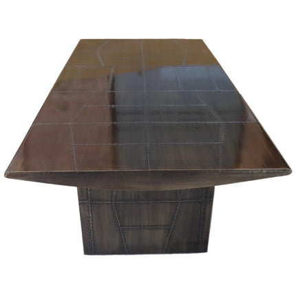 Timothy Aviator Dining Table with Antique Brass Finish - (Various Sizes) - New