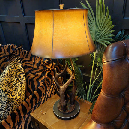 Triple Antler Table Lamp with Shade