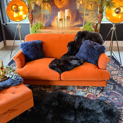 Truffle in Royal Orange Rust Velvet (Various Sizes)- Clearance