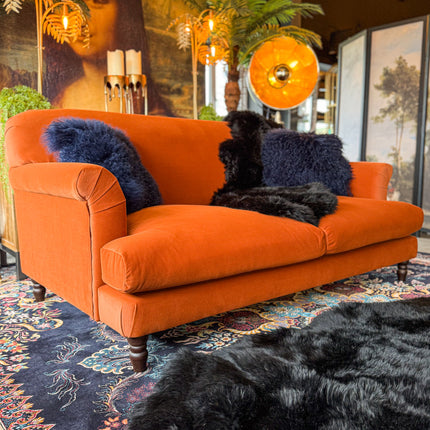 Truffle in Royal Orange Rust Velvet (Various Sizes)- Clearance