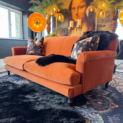 Truffle in Royal Orange Rust Velvet (Various Sizes)- Clearance