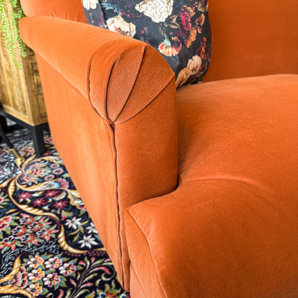 Truffle in Royal Orange Rust Velvet (Various Sizes)- Clearance