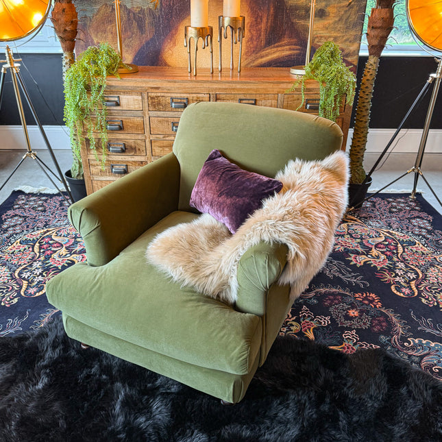 Truffle Armchair in Royal Velvet