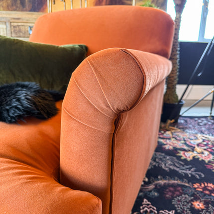 Truffle in Royal Orange Rust Velvet (Various Sizes)- Clearance