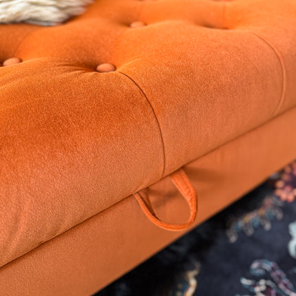 Truffle in Royal Orange Rust Velvet (Various Sizes)- Clearance