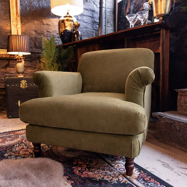 Truffle Armchair in Plush Velvet