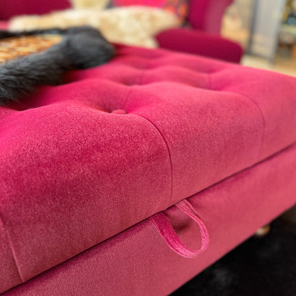 Truffle Footstool in Royal Velvet