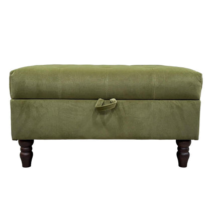Truffle Footstool in Royal Velvet